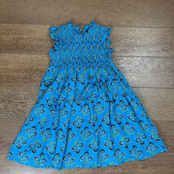 knee length dresses for ladies Rhodes Poplin Gingham Smocked Dress